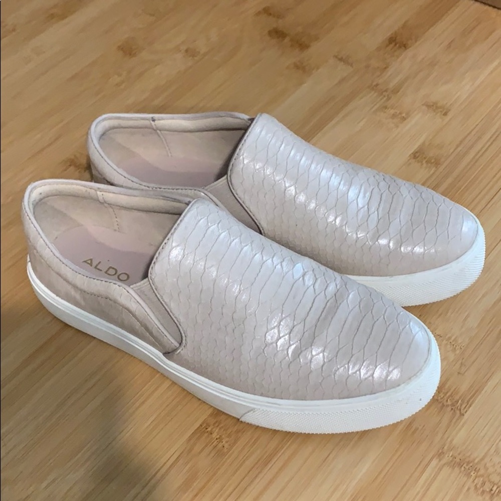 Aldo Slip On Snake Print Shoes, Size 7